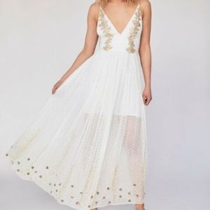 white embellished maxi dress